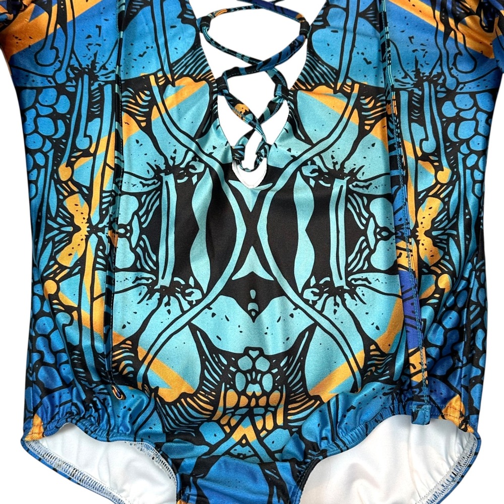 Festi Drops Kooz Bodysuit Artist Series Braided Long Sleeve XS Rave Festival‎ - Picture 3 of 15